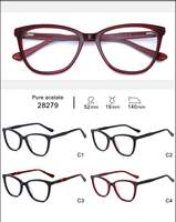 Vente en gros d'usine, plusieurs modèles de montures de lunettes en acétate pur, unisexe, œil de chat, carrées, ovales, montures de lunettes optiques