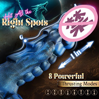 Lecenia Primal Majesty Persona 543g Schwergewichtiger Flüssigsilikon Teleskopischer Vibrierender Intelligenter Stoßender Dildo mit Kabelloser Fernbedienung