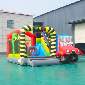 Château gonflable de course automobile haut de gamme avec design haute vitesse pour les fêtes d'anniversaire des enfants et les jeux en plein air - Product Image 1