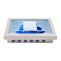 Intel J1900 I3 I5 Panel industri PC 15 inci tanpa kipas IP67 luar ruangan tahan air layar sentuh industri PC