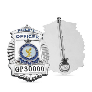 Insignias de Seguridad Personalizadas de Fábrica, Emblemas de Aleación de Zinc Pulido para Agentes Especiales con Estuches de Cuero - Product Image 3