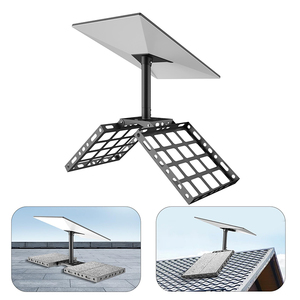 Support d'antenne JH-Mech avec <span class=keywords><strong>adaptateur</strong></span> de tuyau Gen 3 pour montage sur pignon de toit, durabilité supérieure, acier noir thermolaqué - Product Image 1