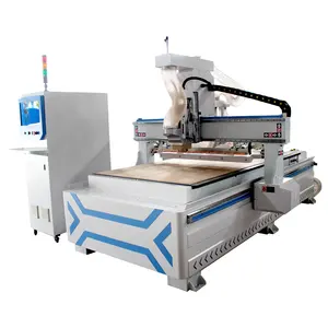 4X8 5X10 Dụng Cụ Tự Động Thay Đổi Trục Chính Tuyến Tính Bàn Chân Không Atc Máy Cắt Gỗ Cnc Cho Cửa Gỗ Ván Ép MDF