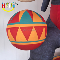 Mascotte gonflable personnalisée, modèle animal, accessoires de cirque, éléphant gonflable géant avec balle pour la performance d'un événement sur scène