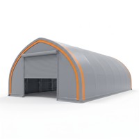 Structure de tente d'entrepôt en tissu pour l'entretien d'équipements de construction, abri de stockage, conteneur, structure de hangar à charpente, certifiée sans acier galvanisé