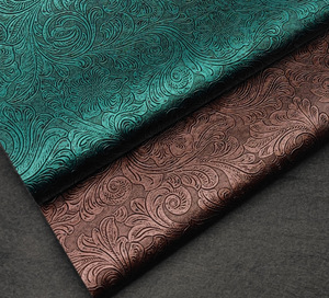 Thiết Kế Hoa 0.6 Mm <span class=keywords><strong>Emboss</strong></span> Khắc Kim Loại Da Vegan Giả Tổng Hợp PVC Da Bọc Vải Cho Bọc Bàn Pad - Product Image 3