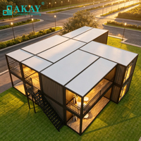 Maison préfabriquée pliable AKAY, maison modulaire portable isolée, petite maison préfabriquée pour site de glamping, résidentielle