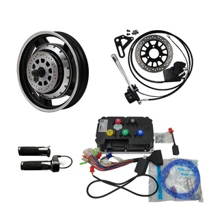 QS MOTOR Kit de <span class=keywords><strong>conversion</strong></span> de moteur de moyeu de roue de scooter électrique de vélo électrique de 16 pouces 8000W Vitesse maximale 120 km/h - Product Image 1