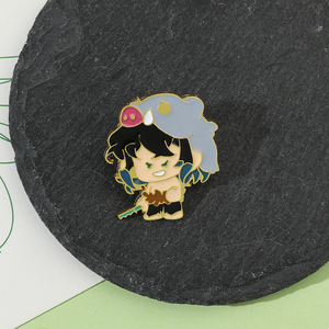 Broche Esmaltado Personalizado Atacado Estilo Q de Caçador de Demônios de Anime Japonês para Bolsas e Acessórios de Vestuário - Product Image 3