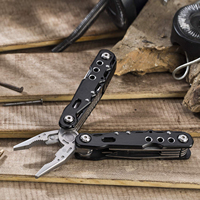 Outil multifonction portable de poche de qualité industrielle 12 en 1, survie, camping, randonnée, plein air, acier inoxydable, outil de sauvetage OEM, pinces