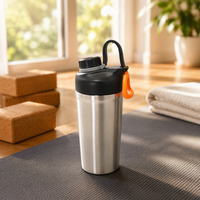 Vente transfrontalière chaude 600ml Double couche en acier inoxydable vide secouer tasse Fitness exercice protéines bouteilles de sport