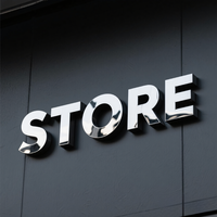 Enseigne LED 3D en PVC avec logo, source lumineuse au néon pour décoration de bâtiment, alimentation CC