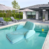 Chaises longues gonflables personnalisées pour inclinable flottant gonflable de piscine côté piscine