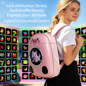 Mochila P2 para mascotas, impermeable, con pantalla LED, personalizable por aplicación, con píxeles editables, mochila escolar bonita, 5v - Product Image 2