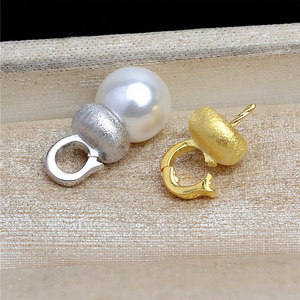 Juego de Accesorios de Perlas Plateadas Personalizadas Wenchi, Dibujos, Muestra Gratuita, Procesamiento por Lotes, Colgantes, Reposacabezas, Espaciadores de Joyería, Embalaje en Bolsa - Product Image 1