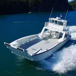 18M 60ft 15 tấn tải công suất vận chuyển hàng hóa nhôm làm việc thuyền sà Lan phà chở khách thuyền hạ cánh thủ công để bán - Product Image 5