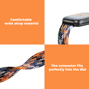 สายนาฬิกาข้อมือแบบถักไนลอน RYB สำหรับ Apple Watch Series 9 8 SE สายรัดข้อมือแบบยืดหยุ่นสำหรับเล่นกีฬา สำหรับ IWatch Ultra - Product Image 2