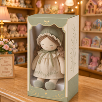 Boîte d'emballage personnalisée pour poupée en peluche avec fenêtre transparente, boîte cadeau en papier pour jouet