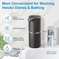 Distributeur automatique de savon liquide en mousse pour les mains, sans contact, électrique, intelligent, à capteur infrarouge, mural, pour salle de bain, usage domestique