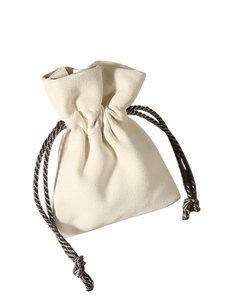 Bolsa con Cordón de Tela de Algodón Cepillado Ultrafino de Alta Densidad para Guardar Joyas, Collares, Anillos y Pulseras - Product Image 2