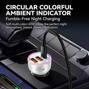 90W Multi Port Car <b>Charger</b> USB-<b>C</b> PD3.0 USB-A Fast Charging Adapter for 12V-24V Vehicles Mobile Phone Laptop - Product Image 6