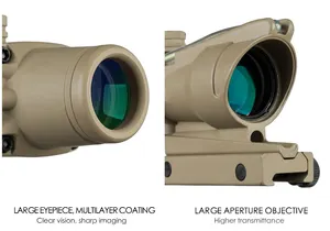 SPINA OPTICS taktik avı mal 4X32 avcılık kapsamları kırmızı yeşil Fiber işıklı optik Sight kapsamları açık