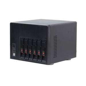 Nas-06 6*3,5" Hot-Swap-Bays NAS-Gehäuse mit 6Gb/s SATA-Backplane, Unterstützt <span class=keywords><strong>Mini</strong></span>-<span class=keywords><strong>ITX</strong></span>-Mainboards, Flex 1U Netzteil für Heimspeicher, Private Cloud - Product Image 2
