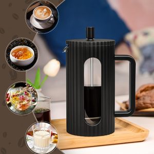 Cafetière à piston, <span class=keywords><strong>carafe</strong></span> <span class=keywords><strong>en</strong></span> <span class=keywords><strong>verre</strong></span> borosilicate résistant à la chaleur, cafetière/théière, mousseur à café, 1000ML & 34OZ - Product Image 6