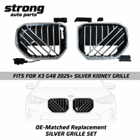 Gril Kidney Perak Facelift Elegan untuk BMW X3 G48 2025+ Generasi Baru Tampilan Diagonal Gril Bumper