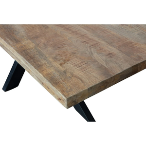 Table à manger rectangulaire en bois de manguier 140x90 cm, construction solide, design élégant, finition durable et parfaitement stylée - Product Image 4