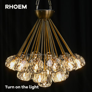Lámpara de Techo RHOEM RH de 24 Pulgadas, <span class=keywords><strong>Cristal</strong></span> K9, Latón Sólido, para Venta al Por Mayor - Product Image 3