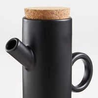Offre Spéciale – Ensemble de Bouteilles en Céramique Blanches/Noires pour Huile d'Olive, Idéal Hôtels et Restaurants