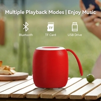 Altavoz Inalámbrico con Bajos Profundos, Cubierta de Tela, Portátil para Exteriores, Multifuncional, Iluminación Ambiental RGB, para Cine en Casa y Fiestas