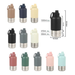 3 em 1 garrafa de água portátil de aço inoxidável 32oz 1000ml garrafa de parede dupla isolada térmica para acampar e viagens ao ar livre - Product Image 2