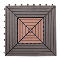 Revêtement de sol en bois composite WPC antidérapant, imperméable et résistant aux intempéries, dalles de sol en bois dur pour l'extérieur