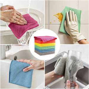 Asciugamano da Cucina Quadrato in Microfibra Ecologica Estivo, Asciugatura Rapida, Stampa Cartone Animato Stile Tropicale, Motivo Intrecciato a Rotolo per Tavolo da Tè - Product Image 2