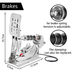 SimJack Pédales magnétiques analogiques <span class=keywords><strong>Simracing</strong></span> Pro de haute qualité avec fonctionnement en douceur Voyage réglable - Product Image 5