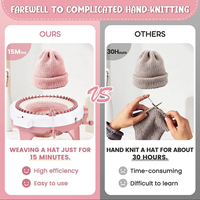 Tissage de foulards interactif parent-enfant, grande machine à tricoter à la main à 48 aiguilles, pratique pour la maison, outil de tricot pour enfants