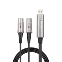 Port MIDI personnalisé USB A 2.0 vers DIN 5 broches câble d'édition de musique MIDI-in MIDI-out pour équipement audio