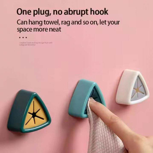 Hot Sale Self Adhesive Cutlery Grabber Kitchen Bathroom <b>Towel</b> <b>Hook</b> Wall Hanger Non Drilling Push <b>Towel</b> Rack - Product Image 2