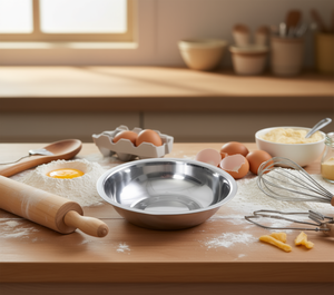 Bol en acier inoxydable 32x9 cm, poli, compatible lave-vaisselle, pour cuisine et boulangerie - Product Image 2