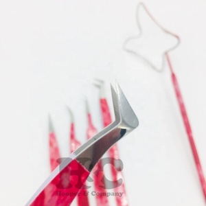 Pince à épiler avec logo personnalisé Pince à épiler d'extension de cils solides Conception d'impression Pince à épiler en acier inoxydable de haute qualité Vison durable - Product Image 3