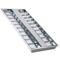 Jpungsun 2*20w 3x20w Grille d'éclairage fluorescente 4ft T8 T5 Réflecteur Plafond Montage en surface LED Troffer Luminaire
