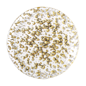 Plato de Cena de Vidrio Texturizado de Cuarzo de Lujo Estilo <span class=keywords><strong>Barroco</strong></span>, Libre de Plomo, Ecológico, con Detalles Metálicos Dorados, Transparente, para Servir Alimentos - Product Image 4