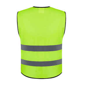 Gilet de sécurité routière de classe 2 en maille bleue personnalisable avec logo Support de logo personnalisable - Product Image 3