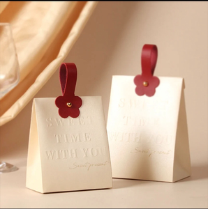 Caja de Papel Especial de Estilo Europeo para Bodas, Bolsa de Regalo para Dulces con Estampado en Relieve y Laminación Brillante y Mate para Azúcar - Product Image 2