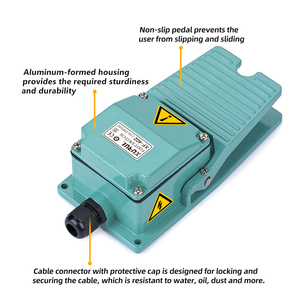 Interrupteur à pédale électrique en aluminium 15A 250V - Product Image 3