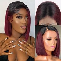 Perruque Lace Front Honey Jet Black 100% Cheveux Humains 14-16 Pouces Pré-Pluckée avec Baby Hair Prête à l'Expédition Canada