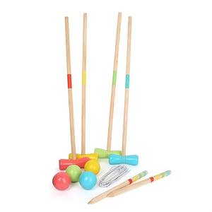 Ensemble <span class=keywords><strong>de</strong></span> <span class=keywords><strong>croquet</strong></span> en bois coloré pour le plaisir en famille en plein air avec maillets, boules et sac <span class=keywords><strong>de</strong></span> transport pour les jeux <span class=keywords><strong>de</strong></span> jardin - Product Image 1