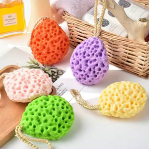 Éponge de bain en nid d'abeille naturelle, absorbante, exfoliante, pour le corps, brosse de bain longue durée pour enfants et adultes - Product Image 5